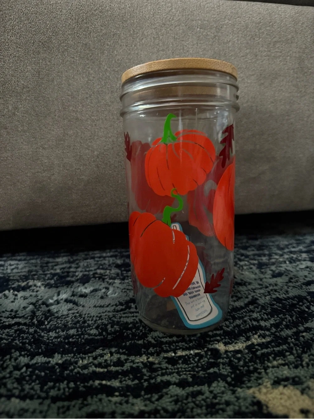 Halloween Pumpkin Travel Tumbler - Orange Pumpkin Design